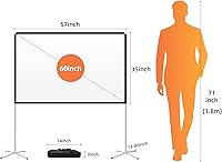 AODIOU 60 Inch Portable Projector Screen — image 2