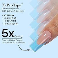 SXC Cosmetics X-Pro Tips French Tip Press On Nails - GLOW117KIT-M Square — image 7