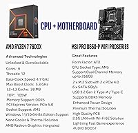 INLAND MSI PRO B650-P WiFi Motherboard with AMD Ryzen 5 7600X Processor — image 2