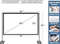 Queension 100-inch Outdoor Projector Screen with Stand — image 2