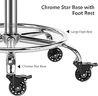 CoVibrant Lockable Stool with Back and Foot Rest, 24-31″ Height, Camel — image 7
