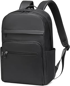 SUIKIHUM Black Laptop Backpack for Men, 16-inch, Water-Resistant Review