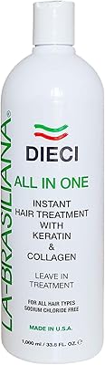 La-Brasiliana Dieci All-In-One Instant Hair Treatment, 33.8oz
