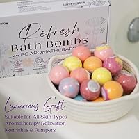 EvolutionUSA Refresh Bath Bombs, 24 Mini Bath Balls for Women — image 3
