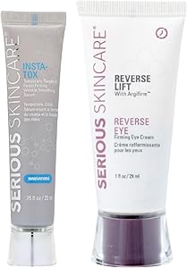 Serious Skincare INSTA-TOX Facial Firming Wrinkle Smoothing Serum & Reverse Lift Firming Eye Cream Set Review