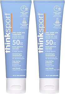 Thinksport SPF 50 Plus Sunscreen, 3 Ounce - Pack of 2