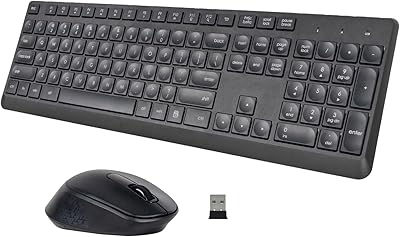 HUO JI Silent Wireless Keyboard and Mouse Combo