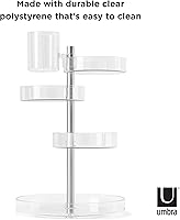 Umbra Pirouette Cosmetic Organizer, Large Capacity - Clear/Nickel — image 7