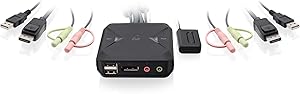 IOGEAR 2-Port USB DisplayPort KVM Switch