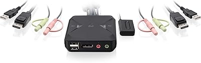 IOGEAR 2-Port USB DisplayPort KVM Switch