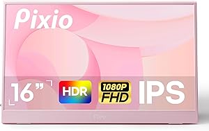 Pixio PX160 Wave Pink 15.6-inch Portable Monitor