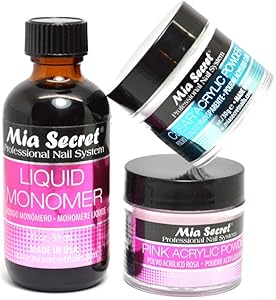 Mia Secret Liquid Monomer + Clear & Pink Acrylic Powder Set 2oz + 1oz Review