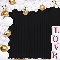 Joydeco Black Backdrop Curtains 5ft x 10ft 2 Panels — image 4