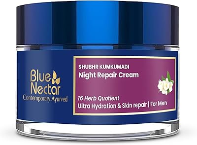 Blue Nectar Kumkumadi Night Cream with Jasmine, 1.7oz