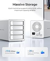 ORICO Daisy Chain 4 Bay Hard Drive Enclosure 88TB — image 5