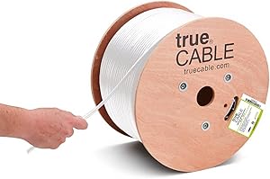 TRUECABLE RG6 Outdoor Dual Shield Coaxial Cable, 1000ft