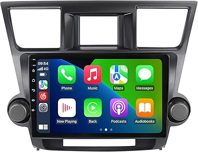 RONGJI Android 14 8-Core 10.1-inch Car Stereo for Toyota Highlander 2008-2013, 4GB RAM, 64GB Storage
