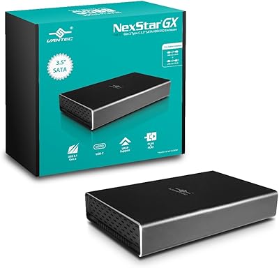 Vantec NST-371C31-BK NexStar Gx USB 3.1 Gen 2 Type-C 3.5″ SATA HDD/SSD Enclosure