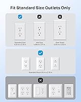 TROND Flat Plug Power Strip with Outlet Cover 10ft — image 2