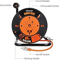 DEWENWILS 80FT Retractable Extension Cord Reel — image 3