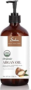 Sulu Organics 100% Pure Organic Cold Pressed Unrefined Virgin Moroccan Argan Oil 8oz Review