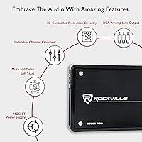 Rockville ATOM P30 2400W 4-Channel Marine Amplifier — image 3