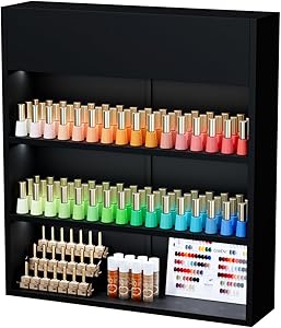 OmySalon 32-Inch 3-Tier LED Nail Polish Organizer Shelf Review