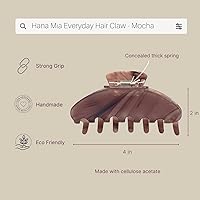 Hana Mia Premium Durable Acetate Hair Clip - Mocha — image 3