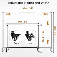 MsMk Backdrop Stand with Wheels, 10x7 FT — image 5