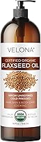 Velona USDA Certified Organic Flaxseed Oil 32oz — image 1