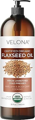 Velona USDA Certified Organic Flaxseed Oil 32oz
