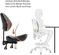 Nazalus Saddle Stool Chair with Footrest — image 3