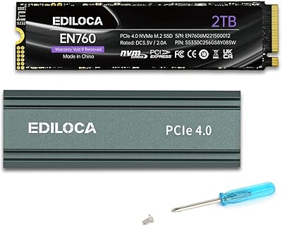 Ediloca 2TB M.2 NVMe SSD with Heatsink