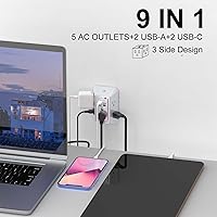 QINLIANF 3-Sided Outlet Extender with Night Light — image 3