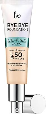 Lx Blend Bye Bye Foundation Oil Free Matte Coverage Moisturizer SPF 50 (Light) 1oz