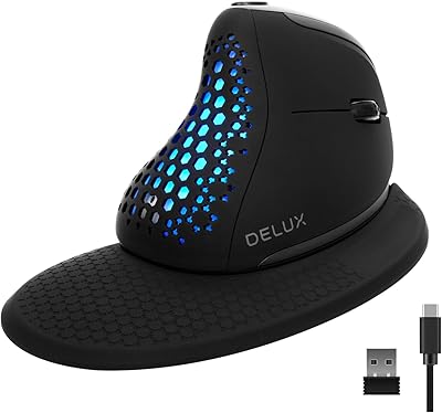 DeLUX Seeker M618XSD Wireless Ergonomic Vertical Mouse