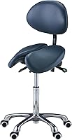 Master Massage Berkeley Ergonomic Saddle Stool with Backrest, Blue — image 1