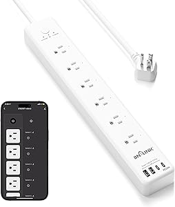 BN-LINK Smart Plug Power Strip with 6 Outlets and 4 USB Ports