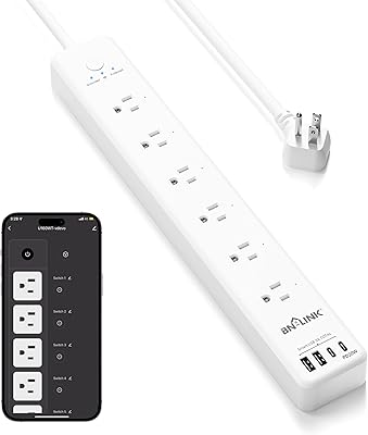 BN-LINK Smart Plug Power Strip with 6 Outlets and 4 USB Ports