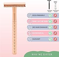 Senskinn Safety Razor for Women - Rose Gold Rhombus — image 5