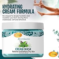 SPA REDI Body and Foot Cream Mask, Mint & Eucalyptus, 16oz — image 7