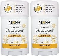 MONA BRANDS 100% Natural Deodorant for Kids - Vanilla Spice (2-Pack) — image 1