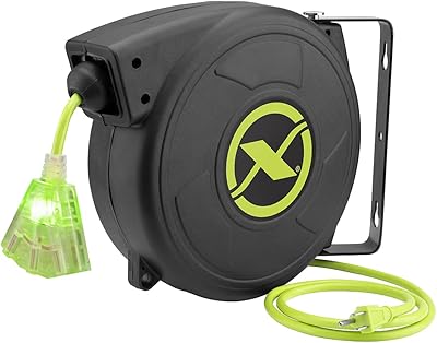 Flexzilla 50' Retractable Extension Cord Reel, 14/3 AWG