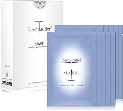 Dermaroller Silk Face Masks with Hyaluronic Acid (10 Masks)