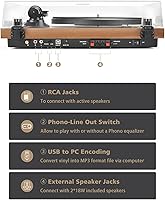 SeeYing SY101 Record Player Turntable with Bluetooth and Speakers — image 4