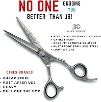 Black Widow 6″ Hair Cutting Scissors Thinning Shears Kit — image 4