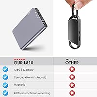 HEVAVW L810 128GB Magnetic Digital Voice Recorder — image 5