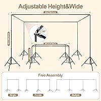 EMART Backdrop Stand 10x10x7ft Adjustable Background Support System — image 4