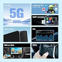 j Junsun Car Radio Stereo for Jeep Wrangler JK, Compass, Grand Cherokee, Dodge Ram with CarPlay & Android Auto — image 3