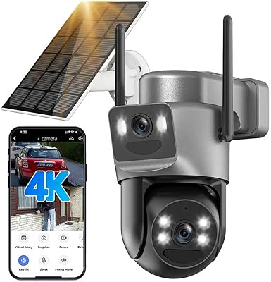 Latuwuz HT22-20 4K Solar Battery-Powered Security Camera